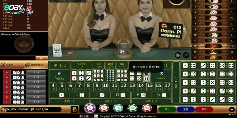 Chiến thuật cược gấp thếp trong mẹo đánh tài xỉu online tại casino 8DAY.